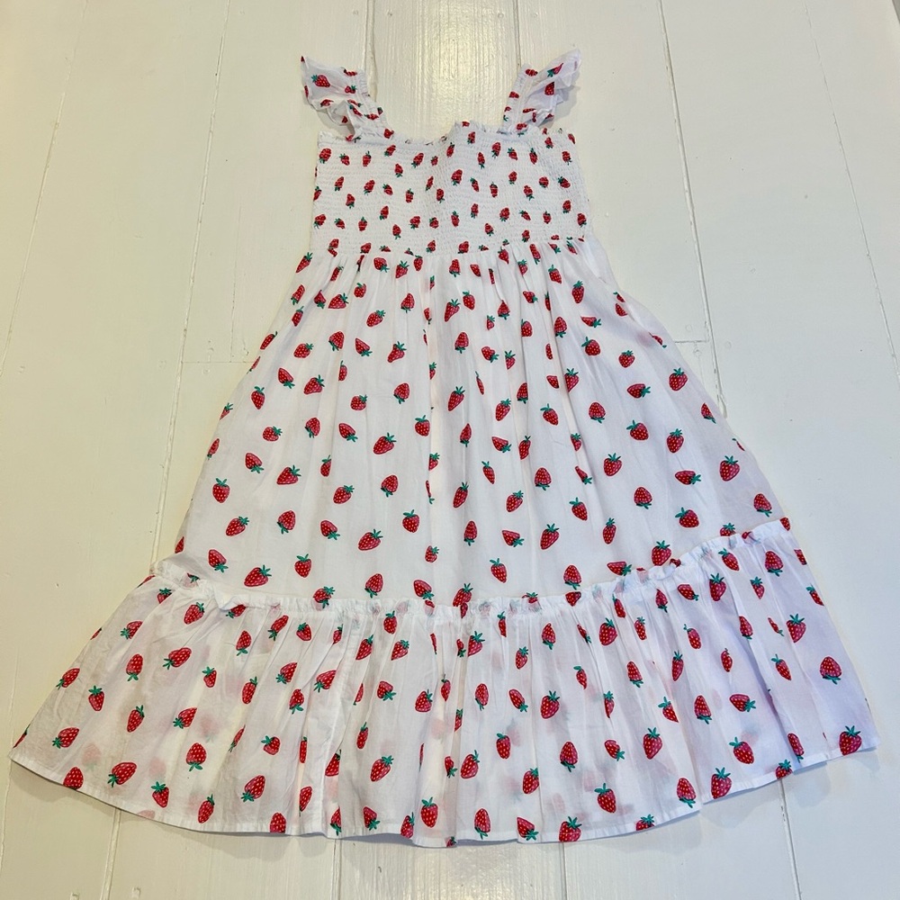 🍓 J. Crew Crewcuts smocked strawberry dress (16) 🍓